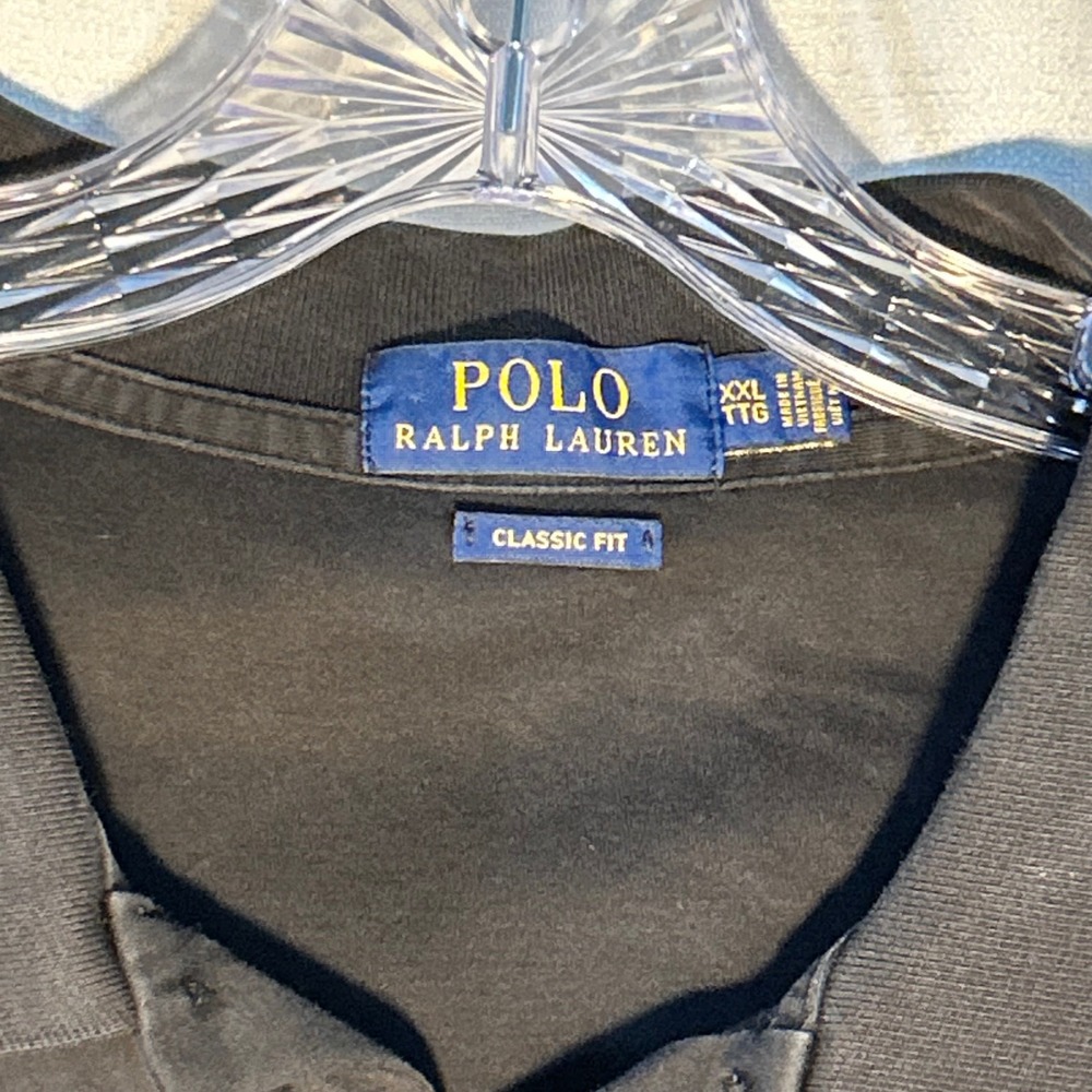 Polo Ralph Lauren Mens Classic Fit Black Short Sleeve Polo Shirt XXL - Picture 4 of 6